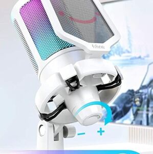 Ampligame A6T Twitch - Youtuber - Gamer - Tiktok - Yayıncı USB Mikrofon Seti (Beyaz)