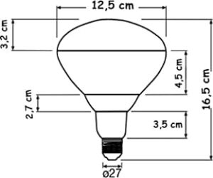 Ledvance 250W Infrared Şeffaf Ampul E27