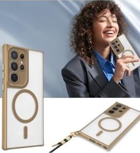 Manyetik Magsafe Destekli Askı Aparatlı Darbe Emici Kılıf Siyah  Galaxy S25 Ultra ile Uyumlu