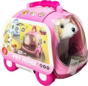 JND-6802 Taşıma Araba Çantalı Hareketli Pilli Köpek Set - Stokta Olan Renk Gönderilir