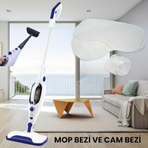 Fakir Alina Clean Buharlı Temizleyici ile Uyumlu Yer Mop Bezi ve Cam Bezi