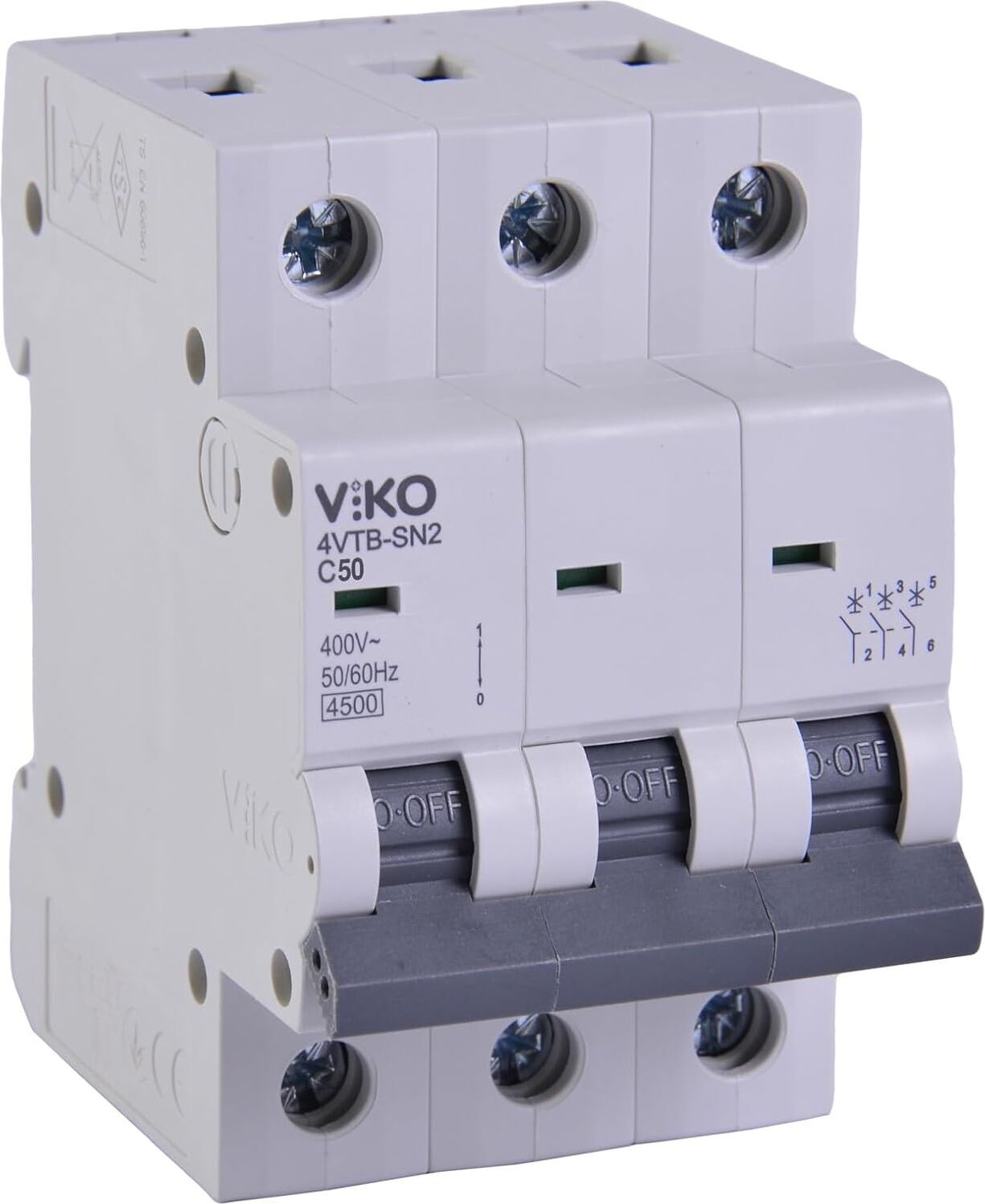 4VTB-3C50 Otomatik Sigorta 4,5ka C Tipi 3 Kutup 50A