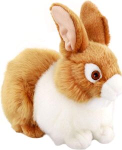 Animals Of The World Tavşan Peluş Oyuncak, Açık Kahverengi, 23CM