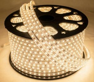 1 Adet 25 Metre Cata Ct 4496 Dış Mekan 120 Ledli Yapışkanlı 220V Şerit LED 3200K Gün Işığı