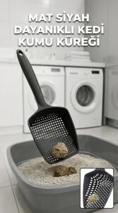 Küçük Delikli Ince Taneli Kedi Kumu Küreği – Dayanıklı, Ergonomik, Hijyenik Temizlik Küreği