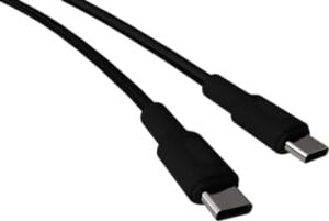 Type C-C Power Delivery Hızlı Şarj Kablosu, Siyah Kablo, Siyah/siyah Uçlar (150 Cm)