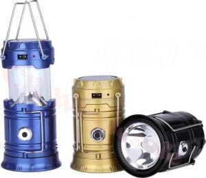 5800T Güneş Enerjili Şarj Edilebilir USB Girişli Kamp Feneri