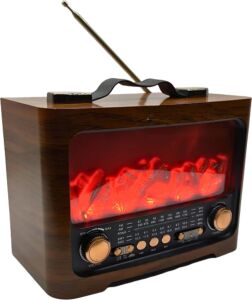 Retro Şömine Tasarımlı Bluetooth Hoparlör Fm Radyo USB Tf Kart Müzik Çalar