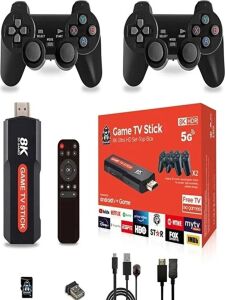 Android Tv Uyumlu Retro Oyun Konsolu 2 Kollu Bluetooth Destekli Çok Renkli - Elektronik