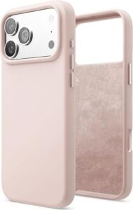Apple iPhone 17 Pro Max Uyumlu Içi Kadife Lansman Silikon Kılıf Kapak Geniş Kamera Koruması Darbe Emici Şık ve Dayanıklı Telefon Aksesuarı (Kum Pembe)