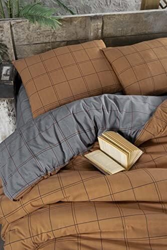 Bonita Nevresim Takımı Çift Kişilik 4 Parça 200X220 (Kahverengi/çift Kişilik)