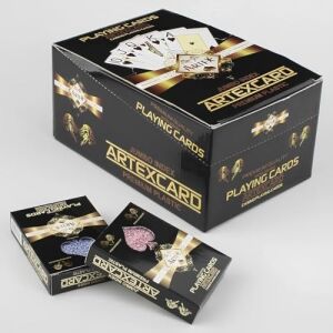 Artex Jumbo Boy Plastik Poker Oyun Kağıdı (Casino Playing Cards) (Kırmızı)