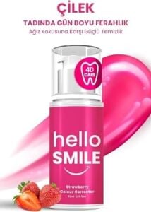 Anında Beyazlatıcı Diş Jeli, Çilek Aromalı, Leke Karşıtı & Plak Önleyici, Ferahlatıcı Günlük Ağız Bakımı, 50 ml