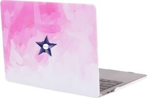 MacBook Air 13.6 Inç Kılıf Uyumlu M2 M3 M4 M5 Sert Koruyucu Hard Case A2681 A3113 A3240 A3449 Darbe ve Çizilme Koruma Pembe