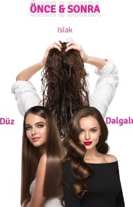 Profesyonel Siyah Saç Düzleştirici ve Şekillendirici Fön Fırçası Tarak - Kozmetik & Kişisel Bakım