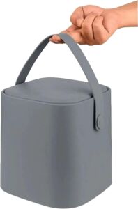 Sihirli Çöp Tezgah Üstü Mutfak Çöp Kovası, Bas Bırak Kapaklı, Iç Kovalı, Tutma Saplı, (Antrasit, 4 Litre)