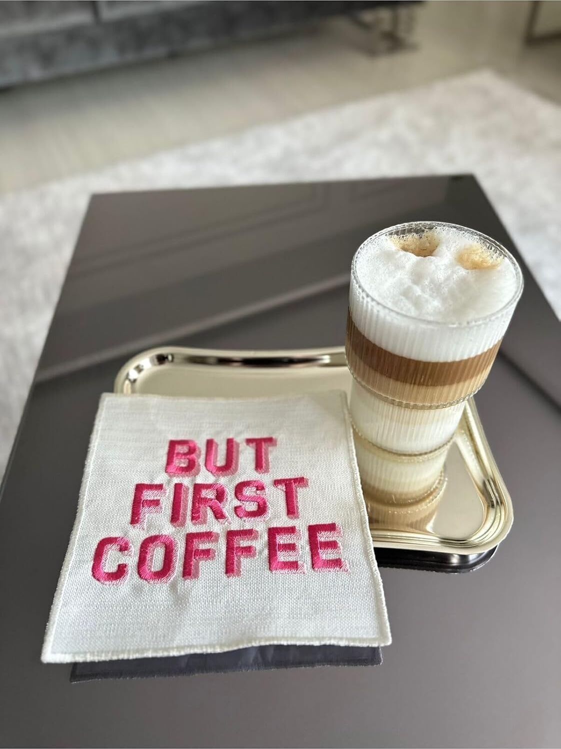 Linda Mia But First Coffee Desenli Kokteyl Peçete
