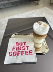 Linda Mia But First Coffee Desenli Kokteyl Peçete