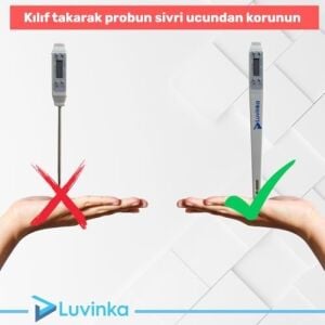 CH-103 Dijital Mutfak Termometresi, Sivri Uçlu Gıda ve Et Sıcaklık Ölçer Prob
