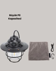 Çam Kozalağı Şekilli Retro Kamp Gece Lambası