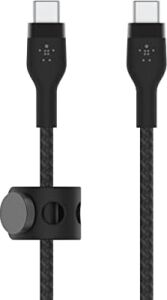 Macbookpro, Ipadpro, GALAXYS22, Ultra, Plus - Siyah Gibi Cihazlar Için Power Delivery Pd ile Hızlı Şarj Için Pro Flex Örgülü Usb-C - Usb-C Kablosu 1m Usb-If Onaylı