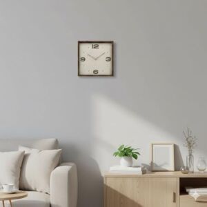 Galaxy Premium Serisi Ahşap Duvar Saati Kare 30 cm Kahverengi
