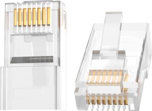 CAT5E RJ45 Jack Ethernet Konnektörü Altın Kaplama 100 Adet