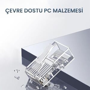 CAT5E RJ45 Jack Ethernet Konnektörü Altın Kaplama 100 Adet
