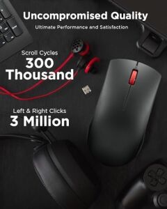 Kablosuz Fare (WL150) - 2.4g Nano Usb-A Çok Yönlü Ergonomik Fare - 3 Milyon Tıklama, 1.000 Dpı - Taşınabilir Kompakt Kablosuz Tasarım - Bilgisayar ve Dizüstü Bilgisayar Aksesuarları