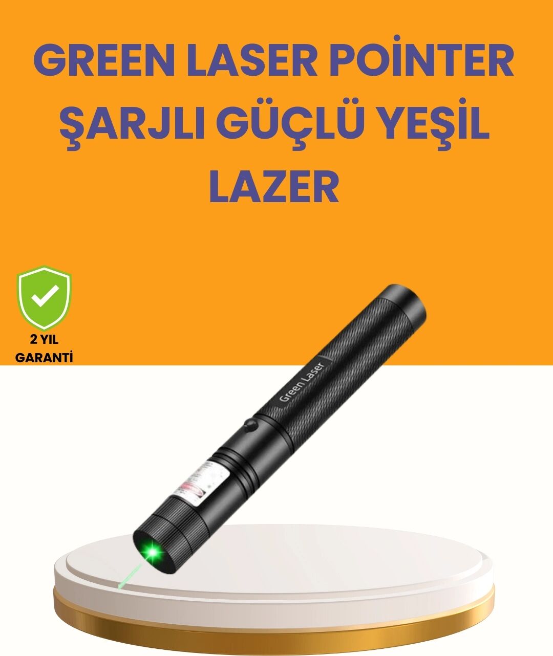 5000MW Yeşil Lazer Pointer Profesyonel Uzun Menzilli