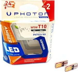 Ampul T10 W5W 24V 6+6 Amber LED Pht PH7024 Na