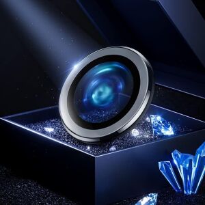 Safir Lens Safir Mercek Koruması iphone 14 Pro ve 14 Promax ile Uyumlu Gerçek Safir Cam Kamera Lens Koruyucu Çelik Halka Hd 9d Kırılmaz Cam Renk : Siyah Çerçeveli