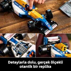 Williams Racing FW14B ve Nigel Mansell 10353 – Yetişkinler Için Sürücü Figürü, Kupa ve Sergileme Standı Içeren Model Yapım Seti – Kadınlar ve Erkekler Için Hediye Fikri (797 Parça)