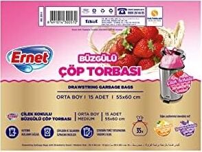 Çöp Torbası Büzgülü Orta 20'li Çilek 2103