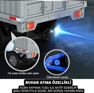 Uzaktan Kumandalı Rc Kamyonet,yük Taşıma Aracı,sesli,ışıklı,şarjlı,(Pil Hediyeli),2.4 Ghz Araç,uzaktan Kumandalı Kargo Arabası (Mavi)