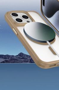 Manyetik Magsafe Destekli Askı Aparatlı Darbe Emici Kılıf Lacivert Iphone 14 Pro Max ile Uyumlu