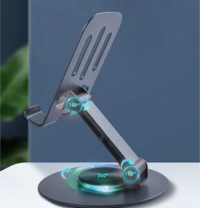 Dönebilir ve Katlanabilir Masaüstü Metal Telefon Tutucu