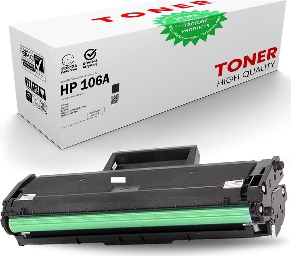 Hp 106X 5000 Sayfa Baskılı Laserjet Uyumlu Kapasiteli Lazer 107W 107A 107R Mfp 135WG 135A 135R 135W 137FNW Için Uyumlu Muadil Ithal Toner (5000 Sayfalık, 1)