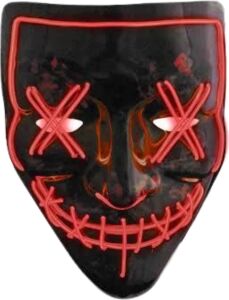 Hallowen Parti Maskesi Neon LED Işıklı Maske 3 Modlu Cadılar Bayramı Maskesi