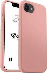 iPhone 17E / iPhone 16E Kılıf Ince Sıvı Silikon 3 Katmanlı Tam Kaplamalı Yumuşak Jel Kauçuk Kılıf Kapak, Şeftali (36)