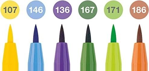 Artist Pen Çizim Kalemi Fırça Uçlu Yaz Serisi 6'lı