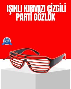 Dikkat Çeken Tasarımlı LED Işıklı Eğlence Gözlüğü