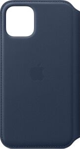 Apple iPhone 11 Pro Için Deri Folyo Kılıf - Derin Mavi