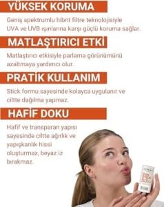 Matifying Sun Protection Stick Mixed-Oily Skin 15 gr