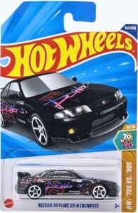 Nissan Skyline Gt-R (BCNR33) Uzun Kart Die-Cast Oyuncak Araba, Siyah, Hw: &APOS;70S Vs. &APOS;90S Serisi, 8/10, 3+ Yaş
