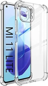 Xiaomi Mi 11 Lite ile Uyumlu Kapak Köşe Korumalı Airbag Antishock Şeffaf Silikon Kılıf