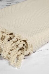 Denizli Concept Trendy Koltuk Örtüsü Naturel 170 x 300