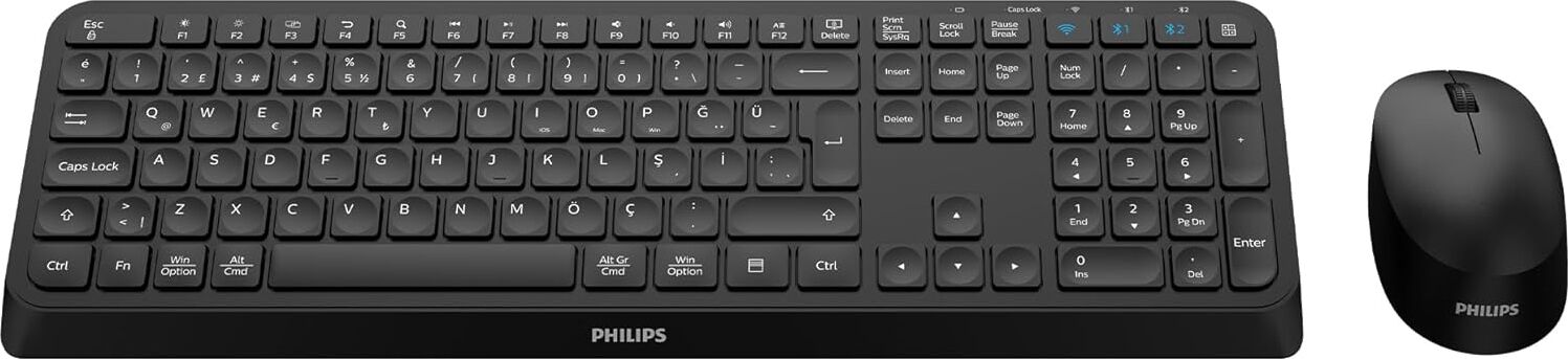 SPT6407 Bluetooth Kablosuz Türkçe Q Klavye Mouse Seti Siyah