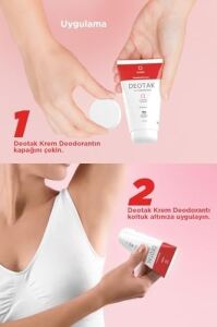 Deotak Koruma 7 Güne Kadar Etkili Hassas Ciltler Için Kadın - Erkek Kullanım Krem Deodorant 35 ml
