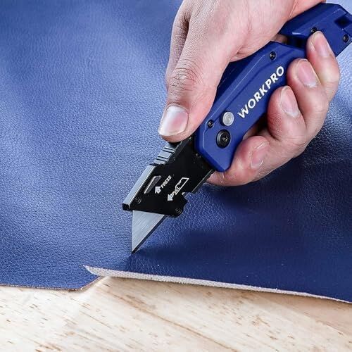 WP211008 Profesyonel Katlanır Çok Amaçlı Rötuş Maket Bıçağı + 10 Adet Yedek Bıçak